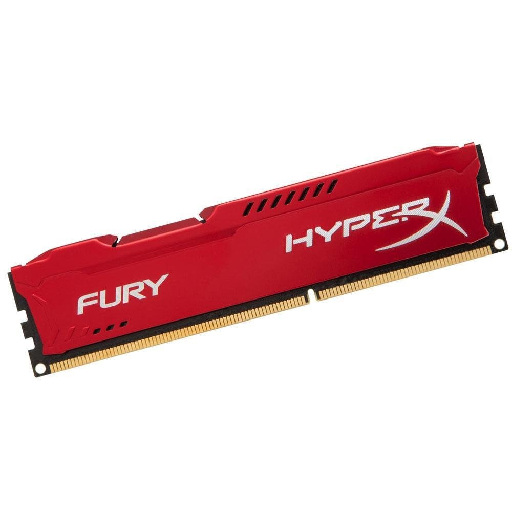 Memória HyperX Fury, 8GB, 1866MHz, DDR3, CL10, Vermelho - HX318C10FR/8 Memória HyperX Fury, 8GB, 1866MHz, DDR3, CL10, Vermelho - HX318C10FR/8