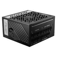 Fonte MSI MPG A1000G, 1000W   Compatível com ATX 3.0 Ele tem uma porta de saída compatível com PCIe 5.0 e Intel PSDG (Power Supply Design Guide) ATX 3