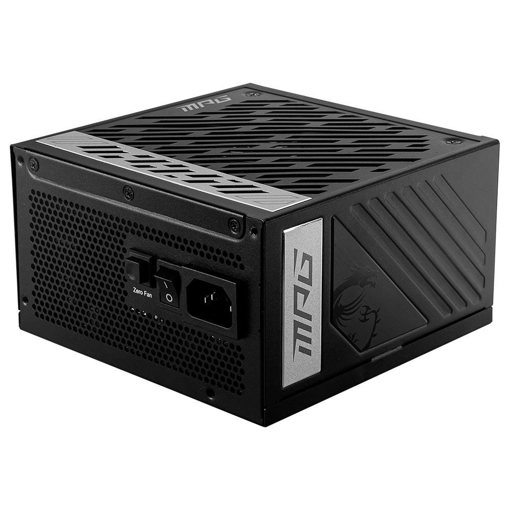 Imagem 2 de 7 do produto Fonte MSI MPG A1000GS Silent PCIE5 II, 1000W, 80 Plus Gold, Modular, PFC Ativo, Com Cabo, Preto - MPGA1000GSPCIE5IIS