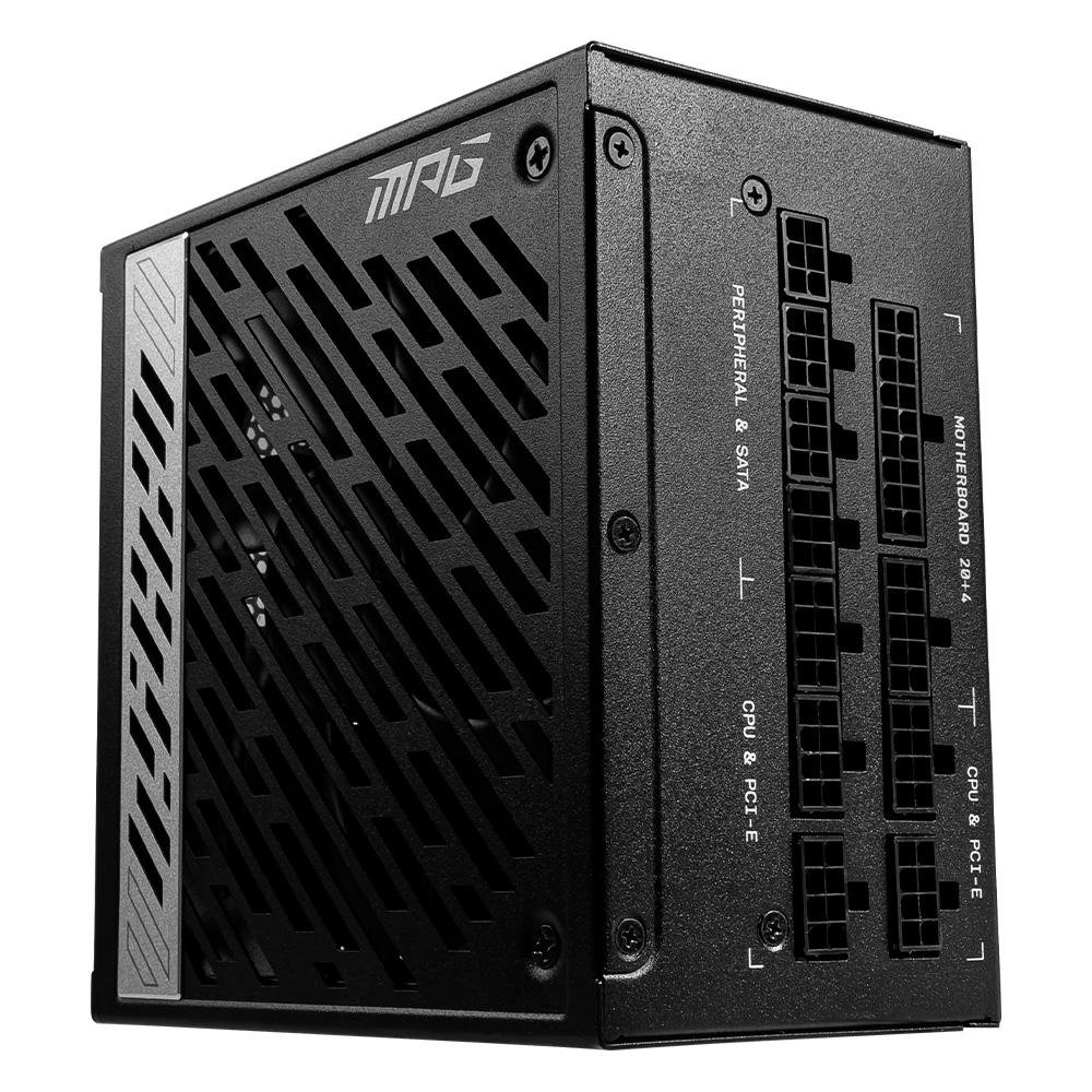 Imagem 5 de 7 do produto Fonte MSI MPG A1000GS Silent PCIE5 II, 1000W, 80 Plus Gold, Modular, PFC Ativo, Com Cabo, Preto - MPGA1000GSPCIE5IIS