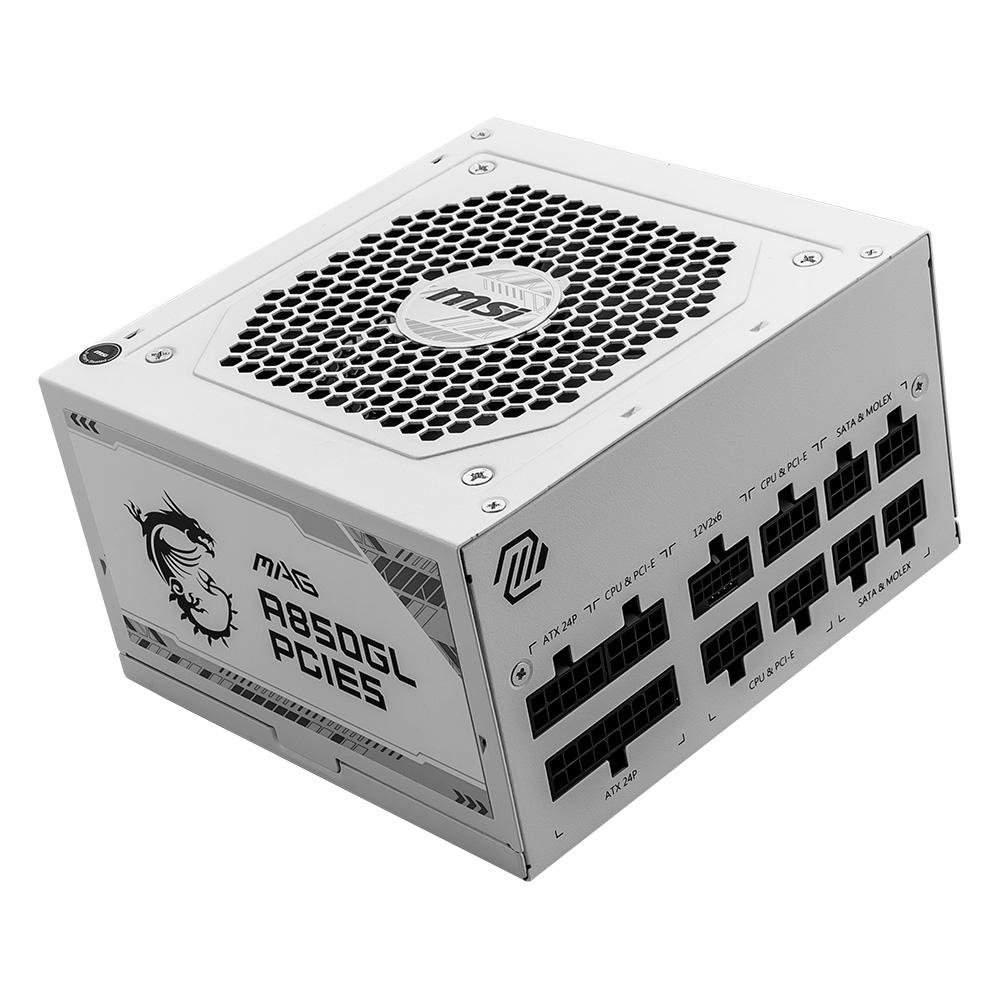 Fonte MSI MAG A850GL, 850W, 80 Plus Gold, Modular, PFC Ativo, Branco - MAG A850GL PCIE5 WHITE - view 2