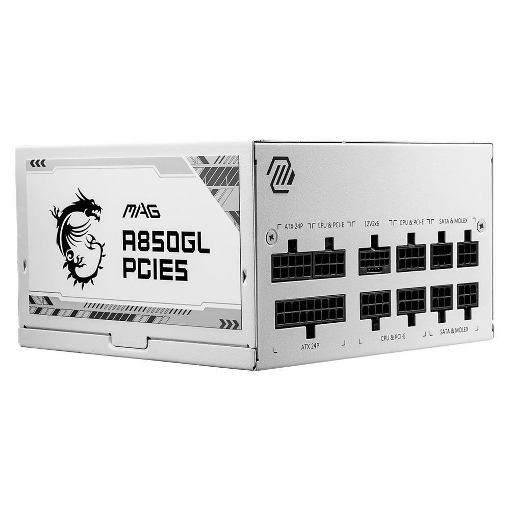 Fonte MSI MAG A850GL, 850W, 80 Plus Gold, Modular, PFC Ativo, Branco - MAG A850GL PCIE5 WHITE - view 4