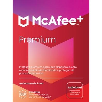 McAfee + Premium Individual, Proteção para Dispositivos Ilimitados, 1 Ano - MPP31BNRURPID