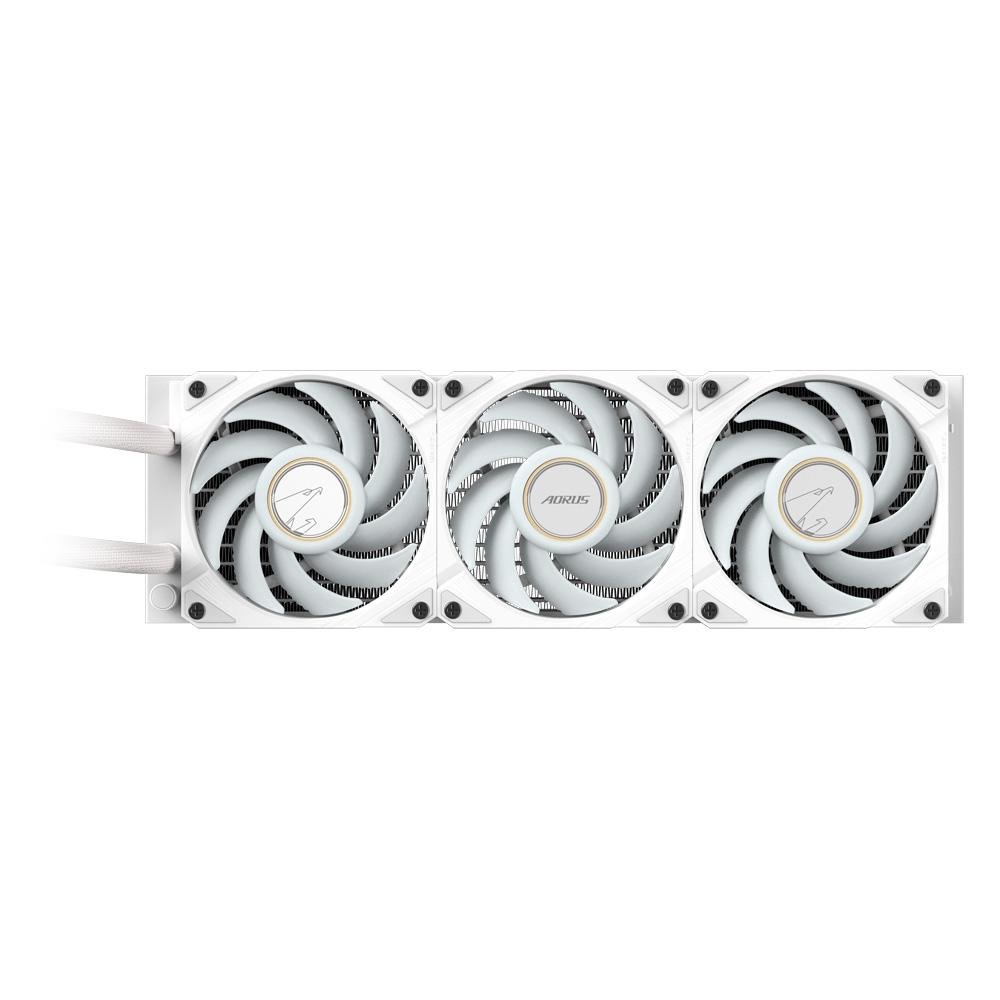 Water Cooler Gigabyte Aorus 360 ICE, RGB, 360mm, AMD/Intel, com Display LCD, Branco - GP-AORUS WATERFORCE X II 360 ICE 9