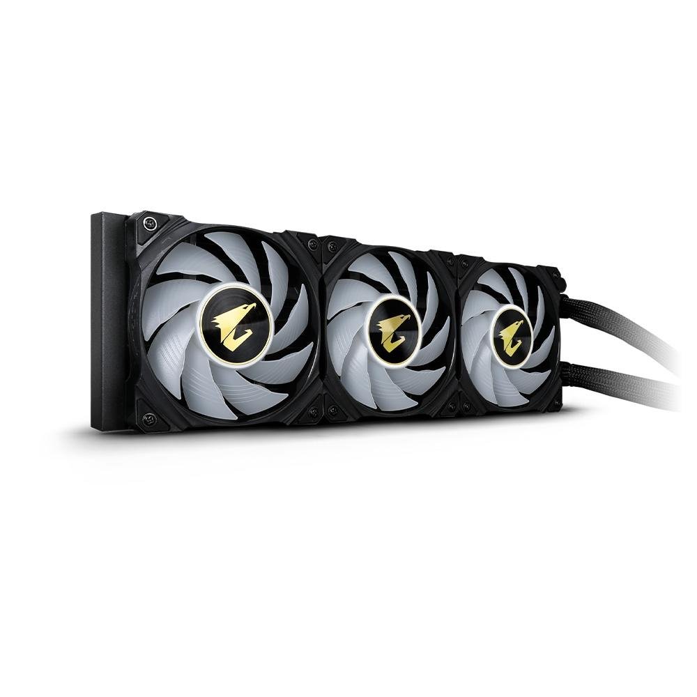 Water Cooler Gigabyte Aorus 360, RGB, 360mm, AMD/Intel, com Display LCD, Preto - GP-AORUS WATERFORCE X II 360 - view 6
