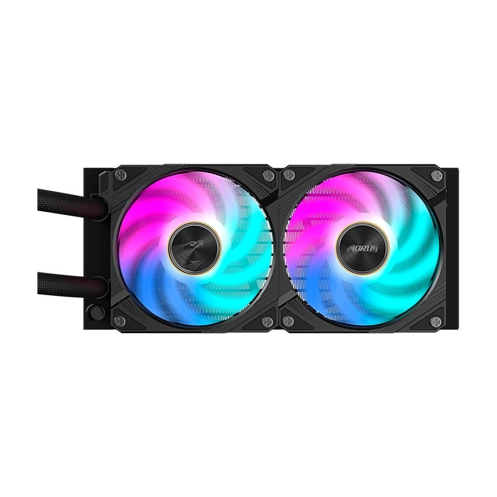 Water Cooler Gigabyte Aorus 240, RGB, 240mm, AMD/Intel, com Display LCD, Preto - GP-AORUS WATERFORCE X II 240 Water Cooler Gigabyte Aorus 240, RGB, 240mm, AMD/Intel, com Display LCD, Preto - GP-AORUS WATERFORCE X II 240