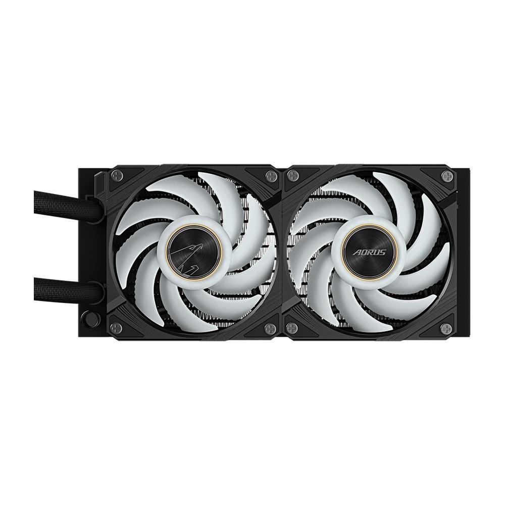 Water Cooler Gigabyte Aorus 240, RGB, 240mm, AMD/Intel, com Display LCD, Preto - GP-AORUS WATERFORCE X II 240 Water Cooler Gigabyte Aorus 240, RGB, 240mm, AMD/Intel, com Display LCD, Preto - GP-AORUS WATERFORCE X II 240