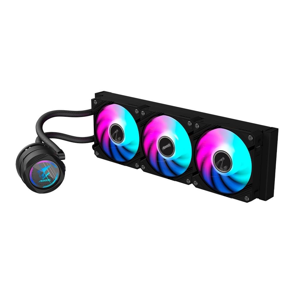 Water Cooler Gigabyte Aorus 360, RGB, 360mm, AMD/Intel, Preto - GP-AORUS WATERFORCE II 360 4