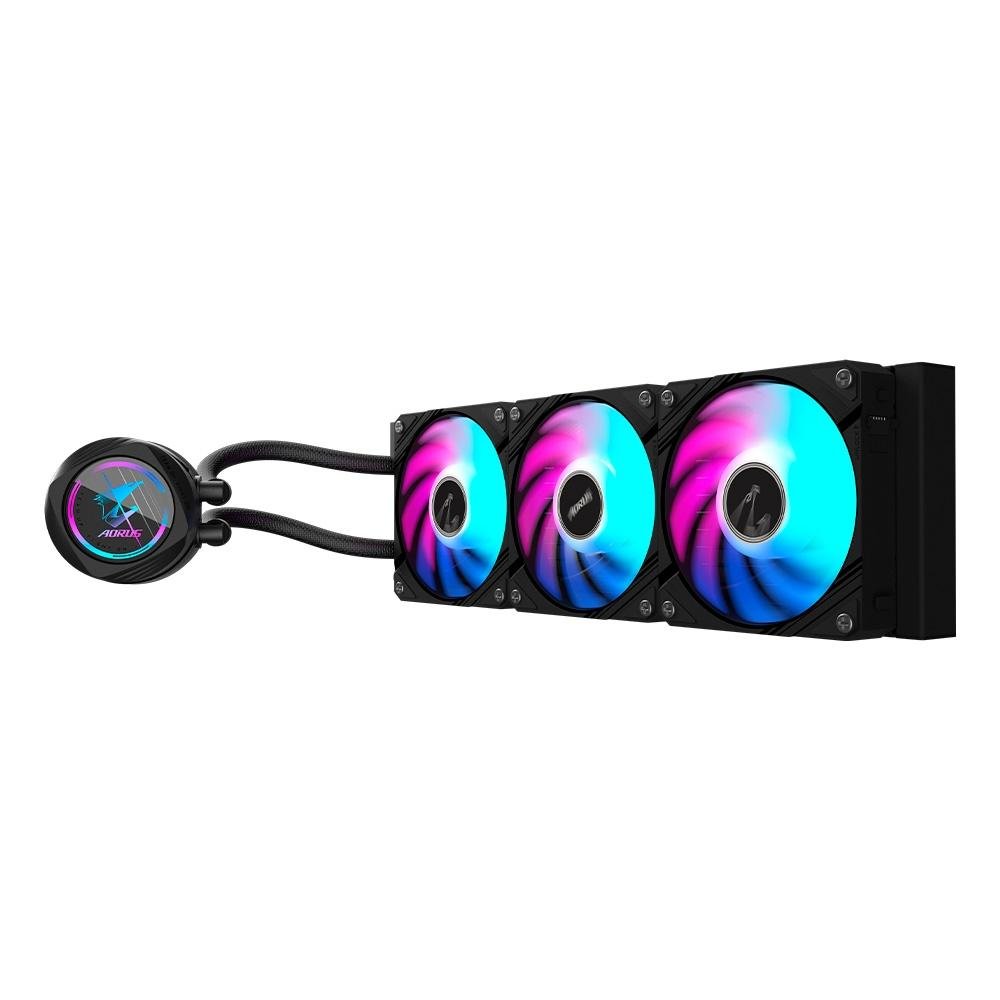Imagem 2 de 5 do produto Water Cooler Gigabyte Aorus 360, RGB, 360mm, AMD/Intel, Preto - GP-AORUS WATERFORCE II 360