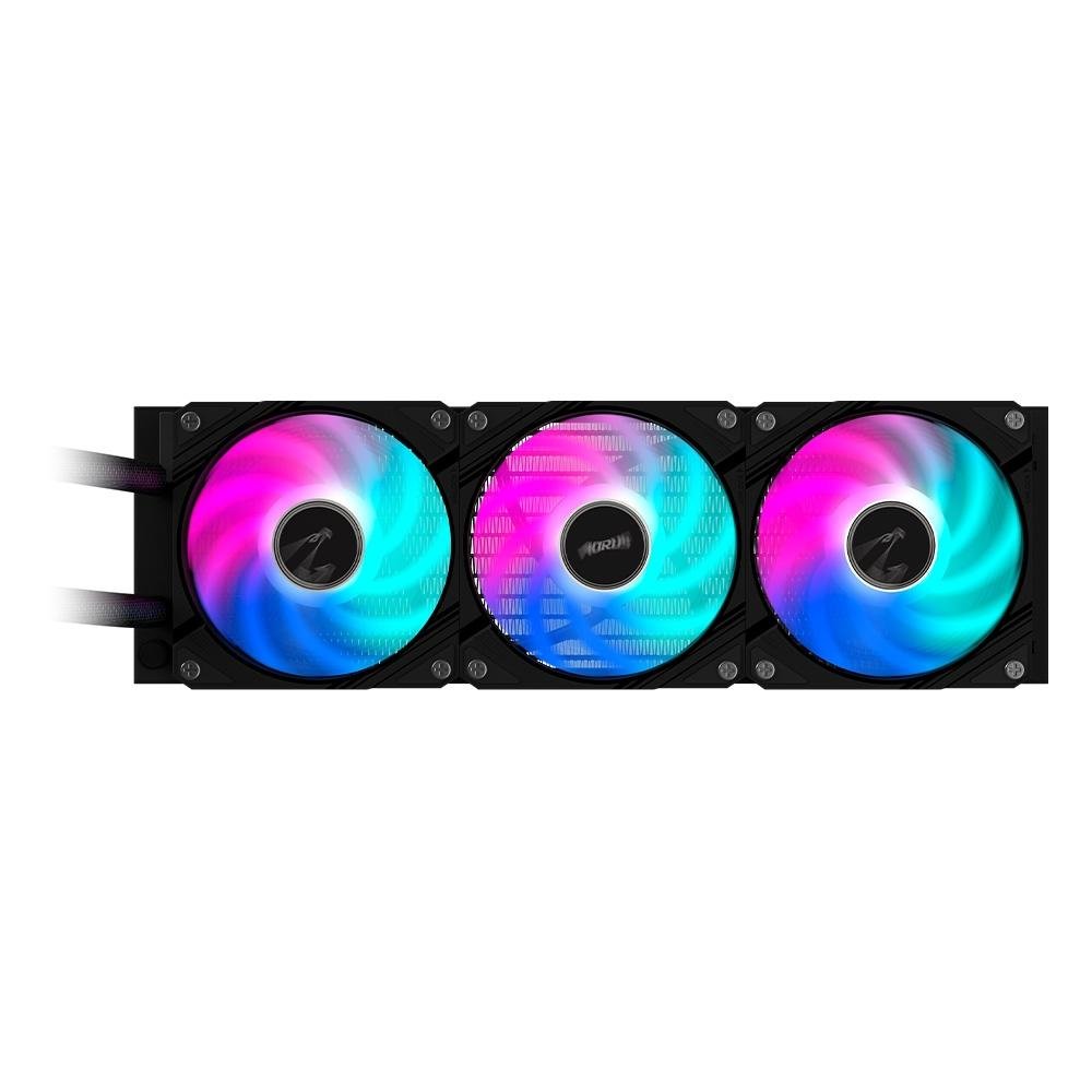 Imagem 3 de 5 do produto Water Cooler Gigabyte Aorus 360, RGB, 360mm, AMD/Intel, Preto - GP-AORUS WATERFORCE II 360