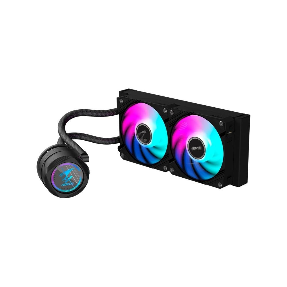 Water Cooler Gigabyte Aorus 240, RGB, 240mm, AMD/Intel, Preto - GP-AORUS WATERFORCE II 240 4