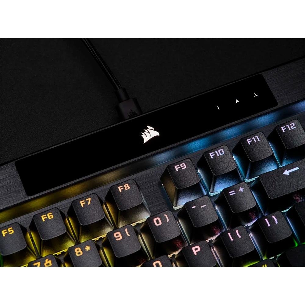 Teclado Mecânico Gamer Corsair K70 RGB Pro, Cherry MX Red, Anti-Ghosting, US Preto - CH-9109410-NA - view 8
