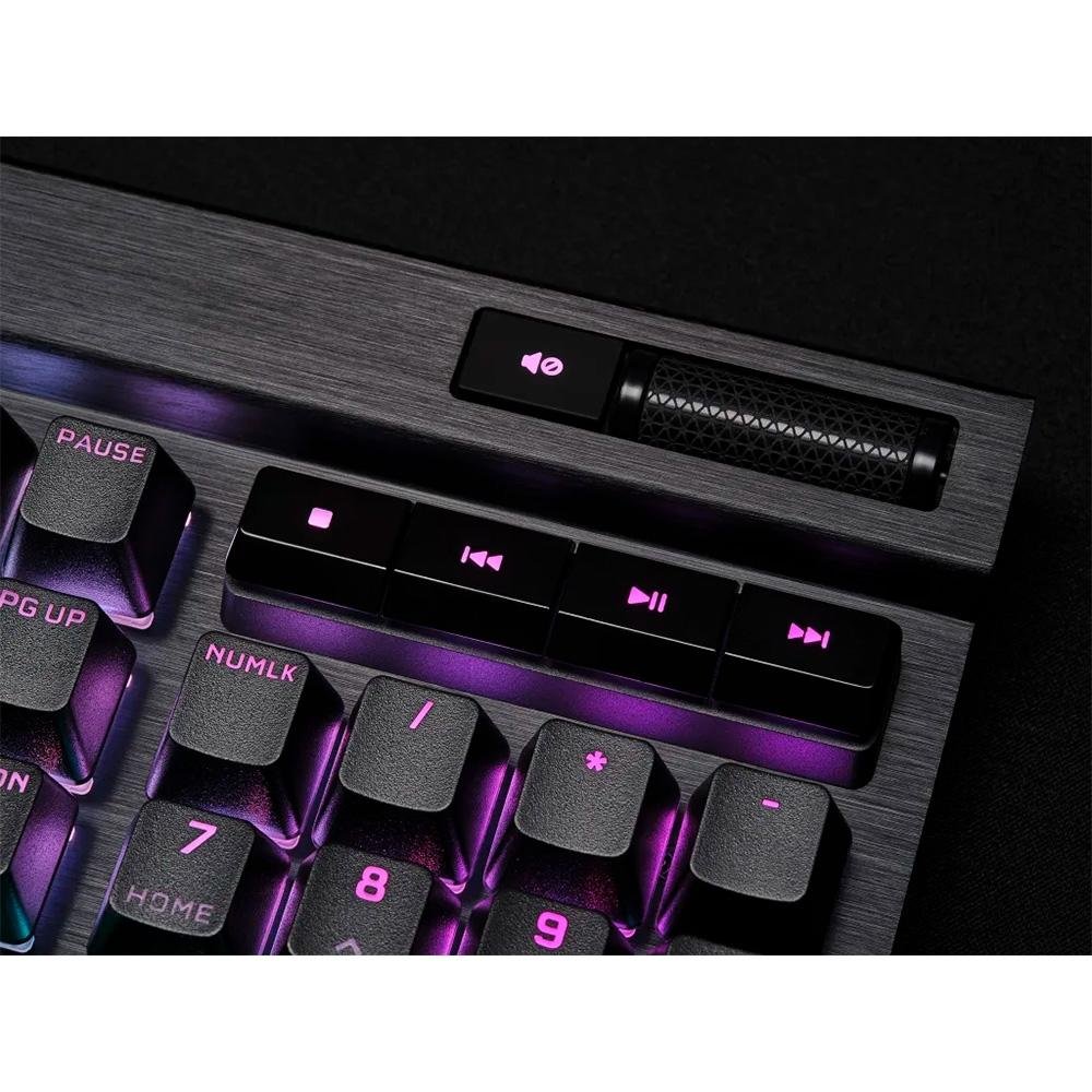 Teclado Mecânico Gamer Corsair K70 RGB Pro, Cherry MX Red, Anti-Ghosting, US Preto - CH-9109410-NA - view 9