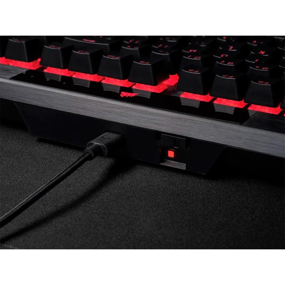 Teclado Mecânico Gamer Corsair K70 RGB Pro, Cherry MX Red, Anti-Ghosting, US Preto - CH-9109410-NA - view 12
