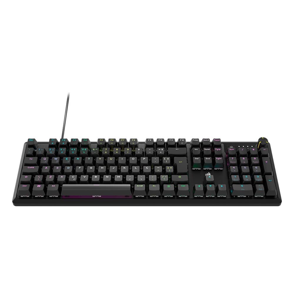 Imagem 2 de 9 do produto Teclado Mecânico Gamer Corsair K70 CORE RGB, Switch Corsair Red, Preto, BR - CH-910971E-BR