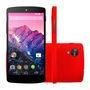 Smartphone LG Nexus 5 D821, Processador Quad Core 2.2 Ghz, Android 4.4, Tela 5,0, 16GB Câmera 8MP, 4G, Desbloqueado - Vermelho