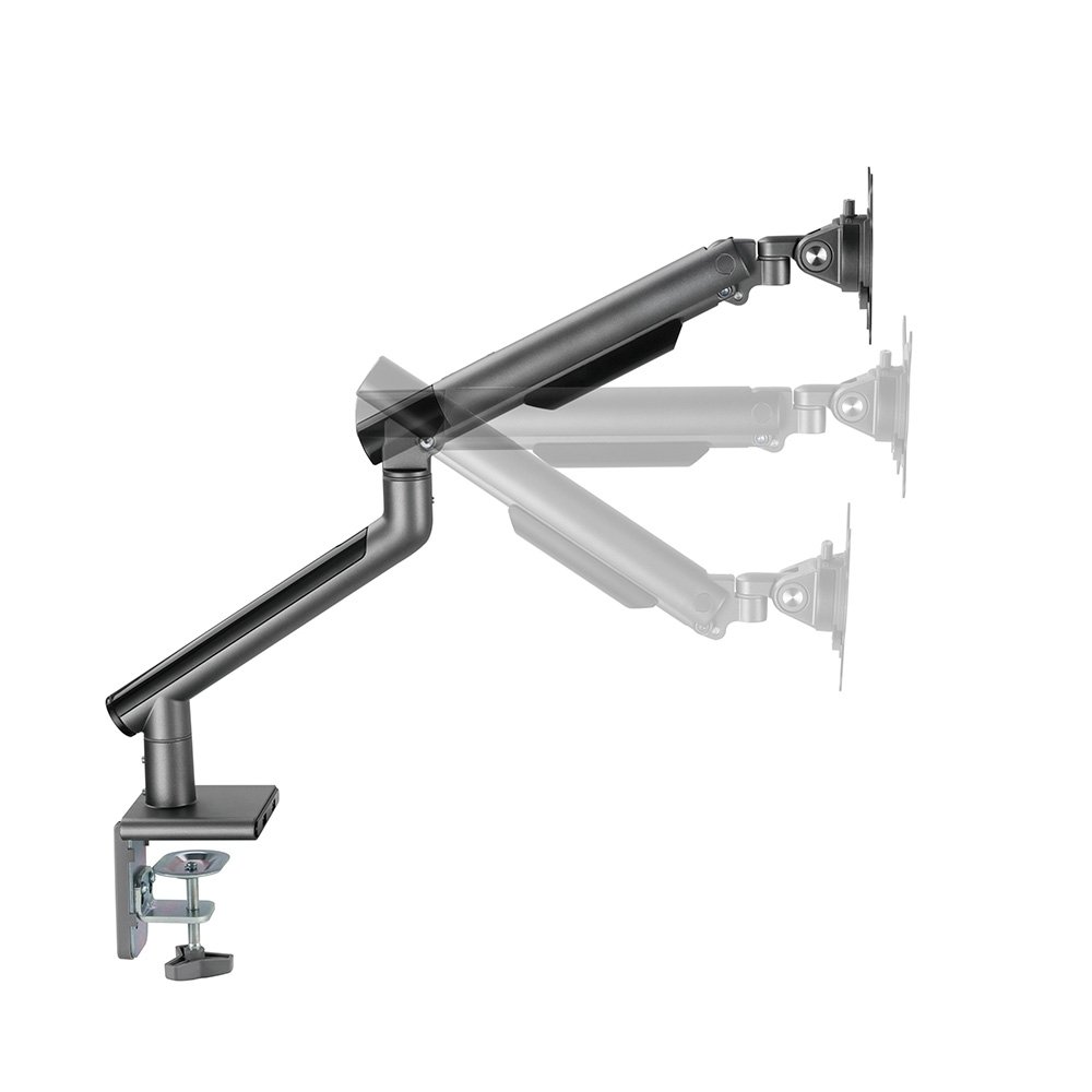 Imagem 3 de 17 do produto Suporte para Monitor Premium Octoo com Pistão a Gás e Ajuste de Altura, até 32", Grafite - 9841