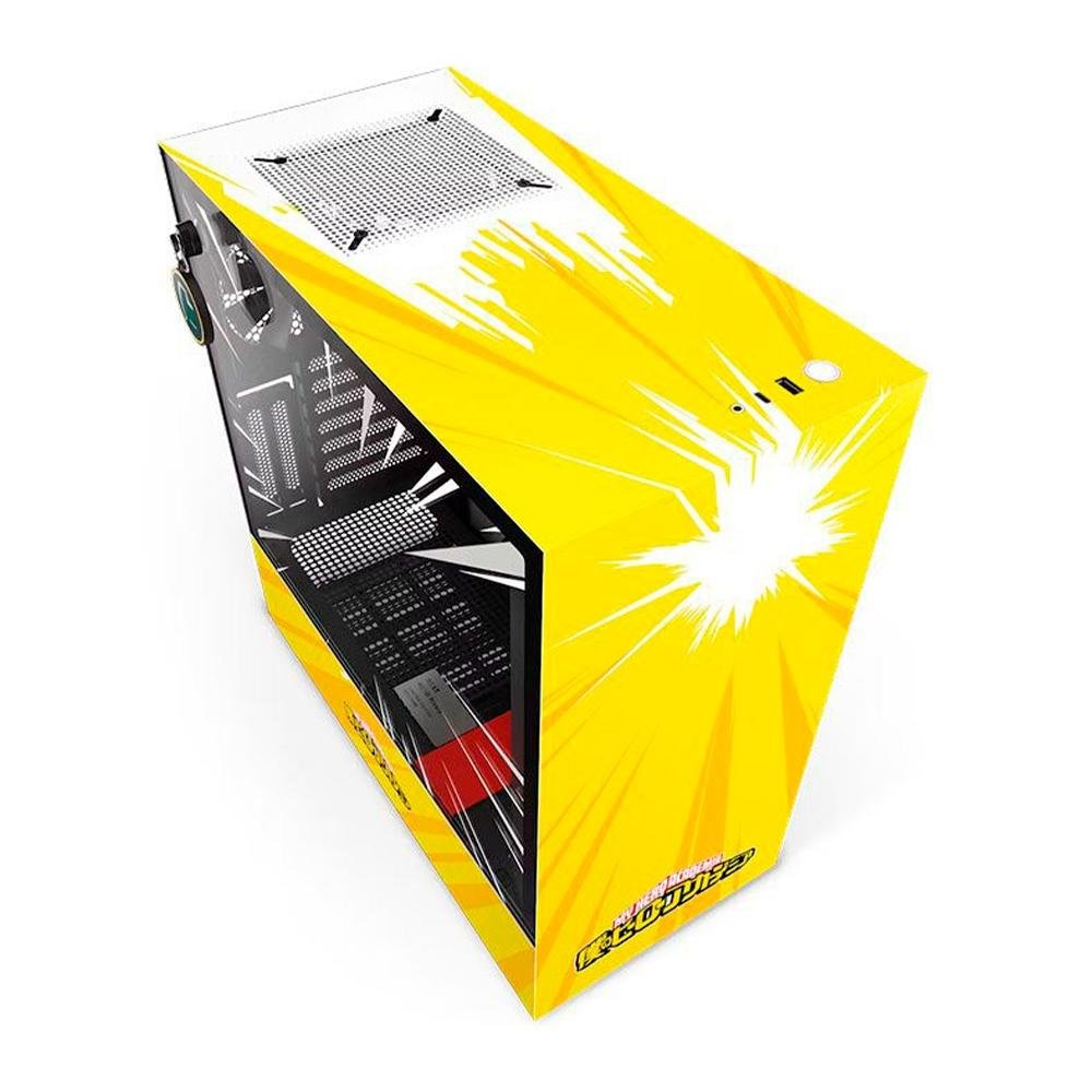 Gabinete Gamer NZXT H510i Rivals Edição Limitada, Mid Tower, RGB, ATX, Lateral em Vidro Lateral, Amarelo - CA-H510I-MH-RV