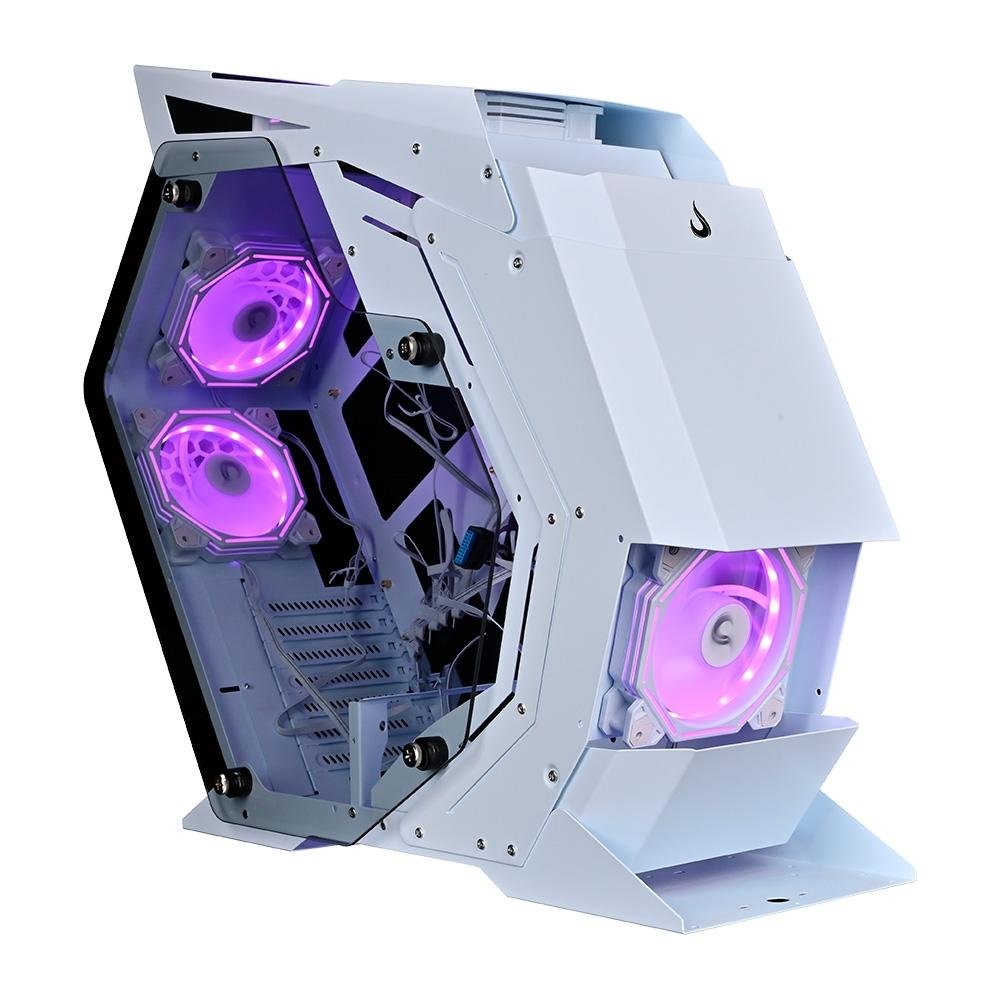 Gabinete Gamer Rise Mode Z4, Mid Tower, ATX, Lateral em Vidro Temperado, Branco - RM-Z4-04-FW