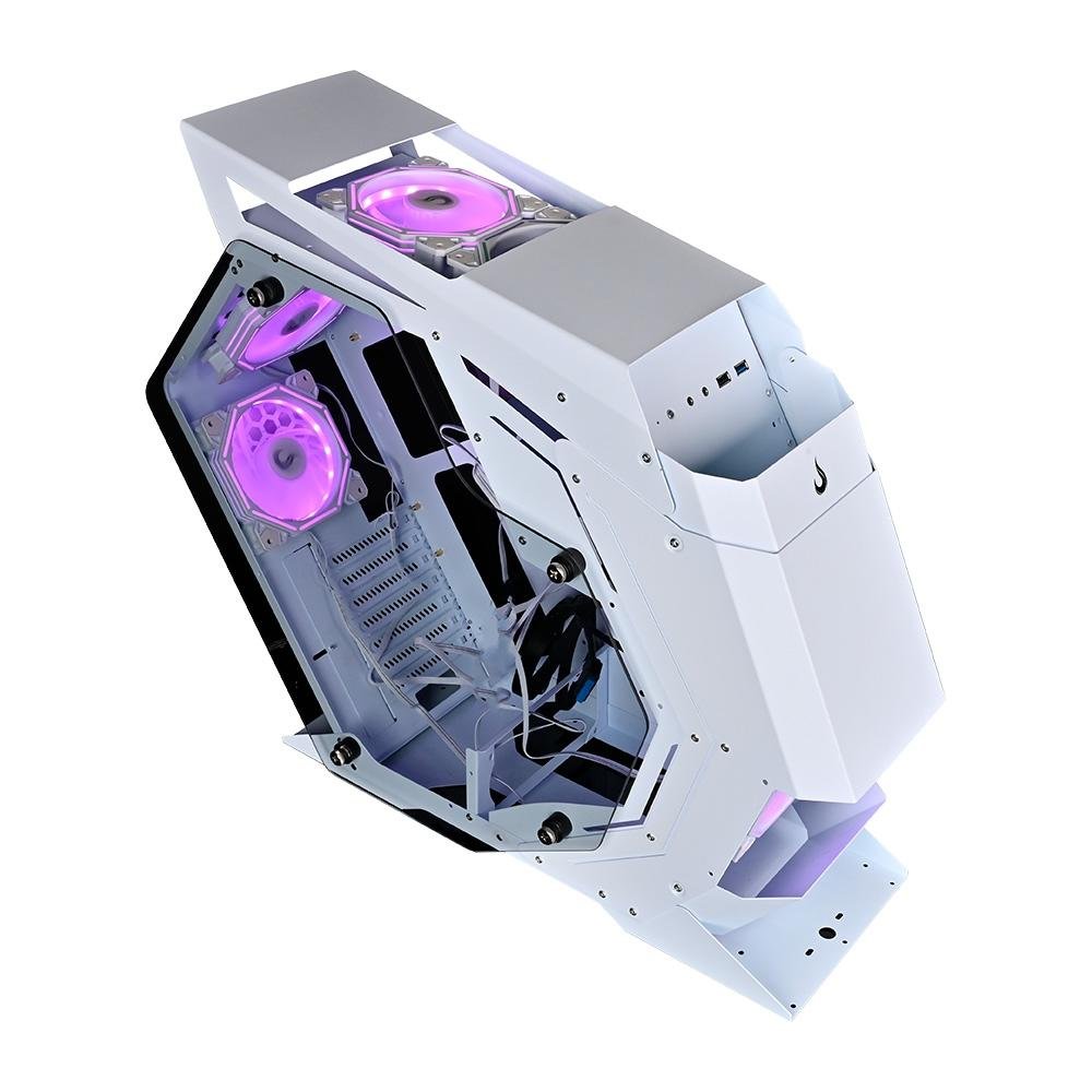 Gabinete Gamer Rise Mode Z4, Mid Tower, ATX, Lateral em Vidro Temperado, Branco - RM-Z4-04-FW