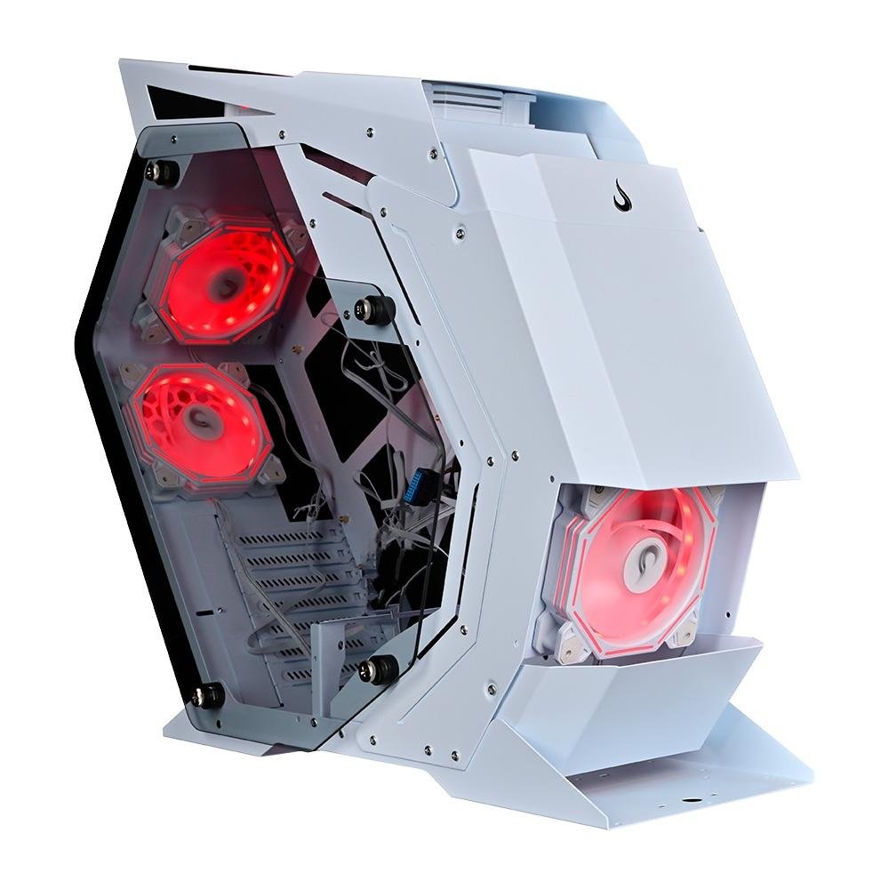 Gabinete Gamer Rise Mode Z4, Mid Tower, ATX, Lateral em Vidro Temperado, Branco - RM-Z4-04-FW