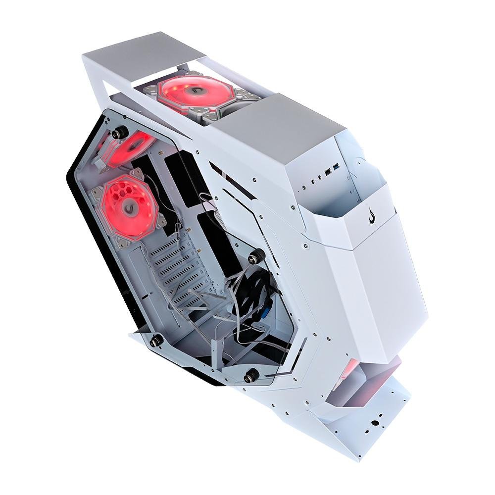 Gabinete Gamer Rise Mode Z4, Mid Tower, ATX, Lateral em Vidro Temperado, Branco - RM-Z4-04-FW