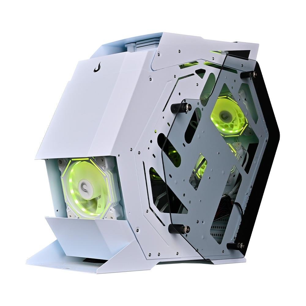 Imagem 9 de 12 do produto Gabinete Gamer Rise Mode Z4, Mid Tower, ATX, Lateral em Vidro Temperado, Branco - RM-Z4-04-FW