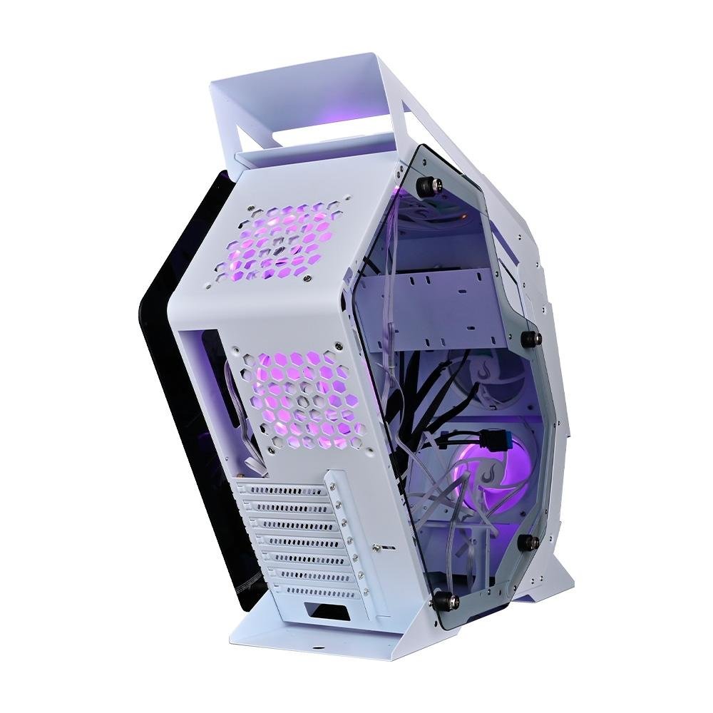 Imagem 8 de 12 do produto Gabinete Gamer Rise Mode Z4, Mid Tower, ATX, Lateral em Vidro Temperado, Branco - RM-Z4-04-FW