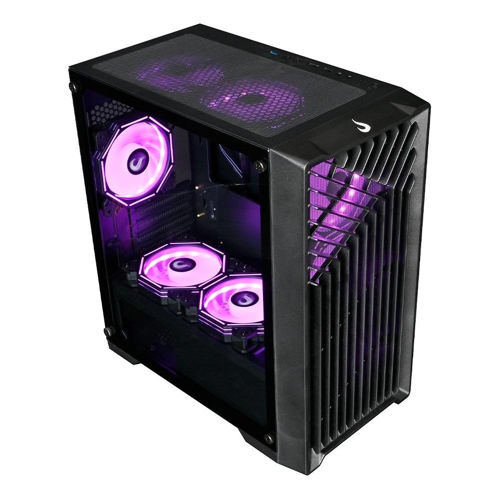Gabinete Gamer Rise Mode X1, Mid Tower, ATX, Lateral em Vidro Temperado, Sem FANs, Preto - RM-X1-01-FB Gabinete Gamer Rise Mode X1, Mid Tower, ATX, Lateral em Vidro Temperado, Sem FANs, Preto - RM-X1-01-FB