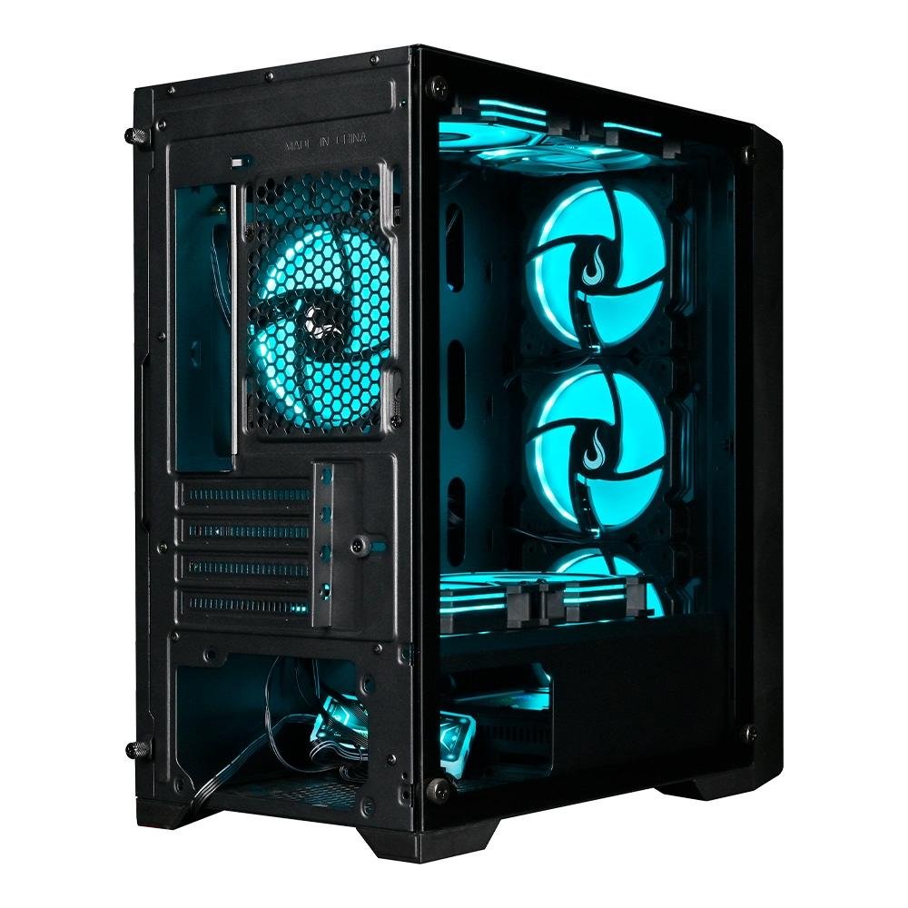 Gabinete Gamer ( Balão.info) X1, Mid Tower, ATX, Lateral em Vidro Temperado, Sem FANs, Preto - RM-X1-01-FB - view 9