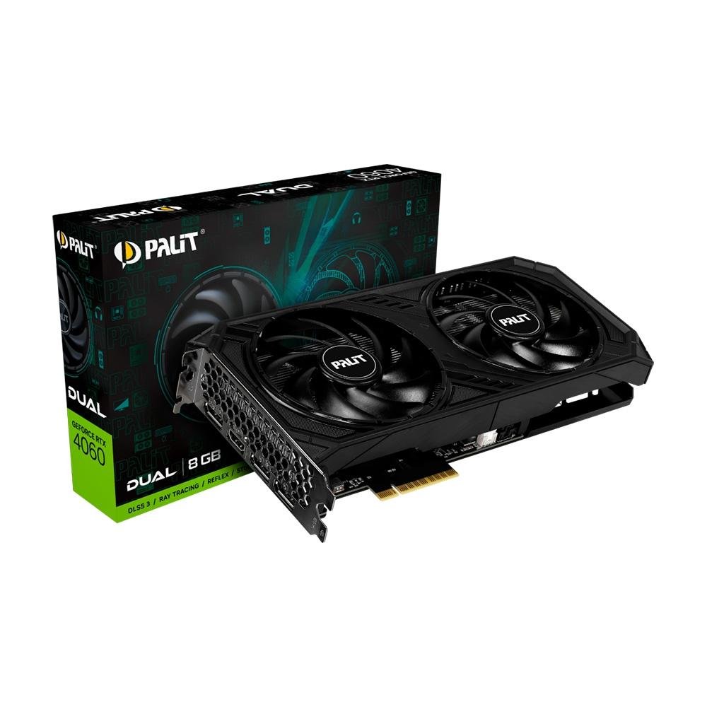 Placa de Vídeo Palit Rtx 4060 8gb Ddr6 Ne64060019p1-1070d