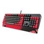Teclado Mecânico Gamer Checkpoint KX-500, RGB, Switch Red, Anti-Ghosting, Akatsuki Full Naruto, Preto e Vermelho - NA-KB-1002