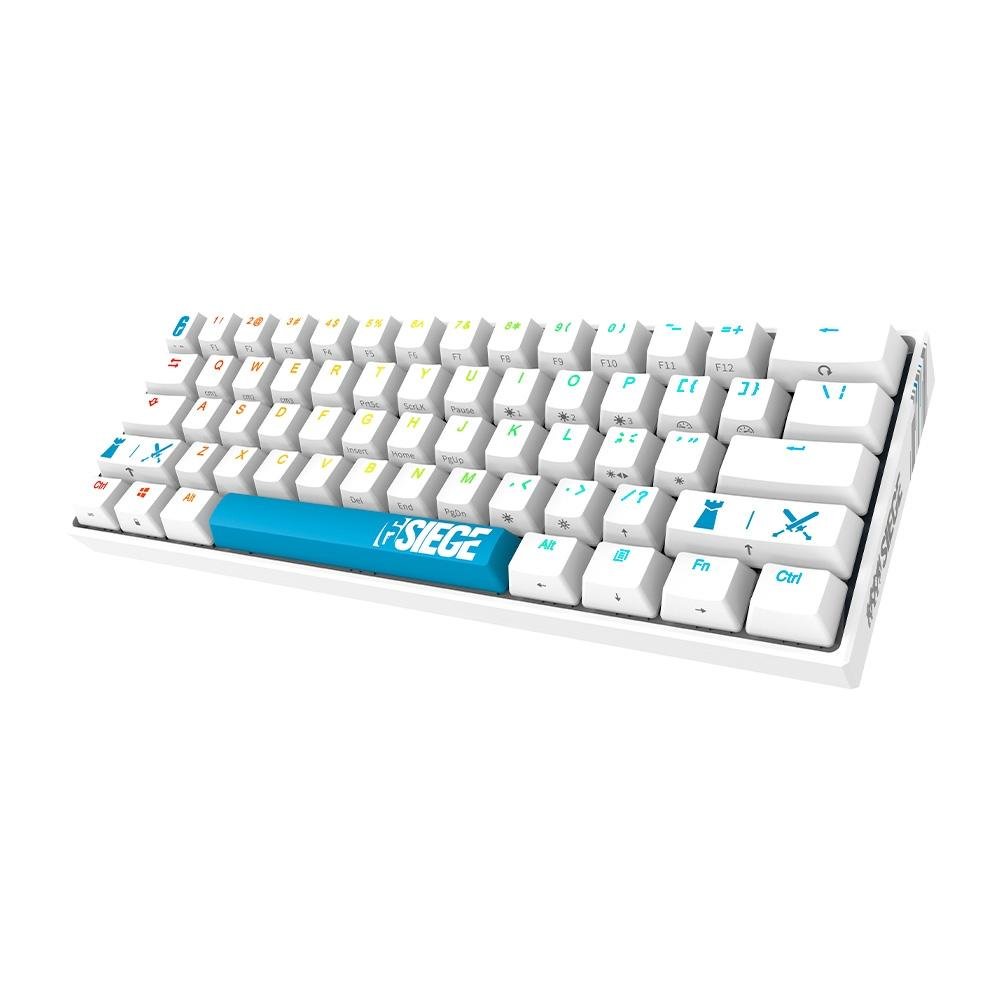 Teclado Mecânico Gamer Checkpoint KX-400, RGB, Switch Red, Layout 60%, Anti-Ghosting, Operator Series, Branco - R6-KB-1001 - view 2