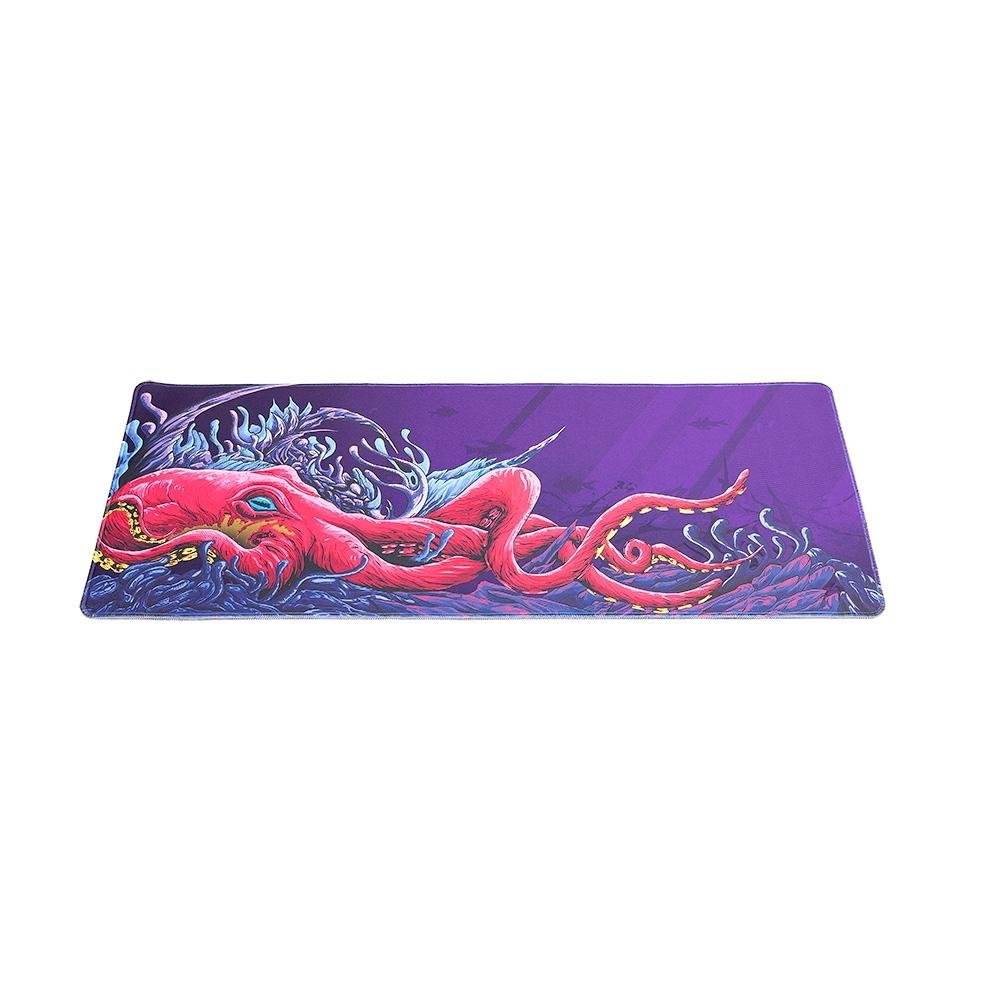 Mousepad Gamer Dazz Hybrid Deskmat, Extra Grande (90cm x 40cm), borda costurada, Octopus Rose - 62000162 - view 2