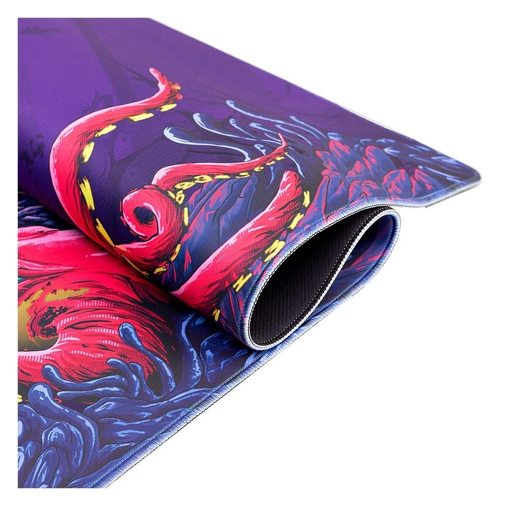 Mousepad Gamer Dazz Hybrid Deskmat, Extra Grande (90cm x 40cm), borda costurada, Octopus Rose - 62000162 - view 3