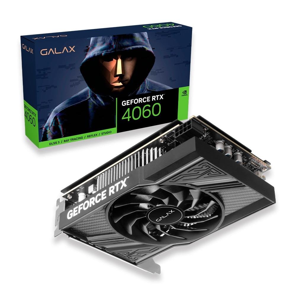 Placa De Vídeo Galax RTX 4060 Geforce, 8GB, GDDR6, 128 Bits, Ray Tracing - 46nsl8md8zoc