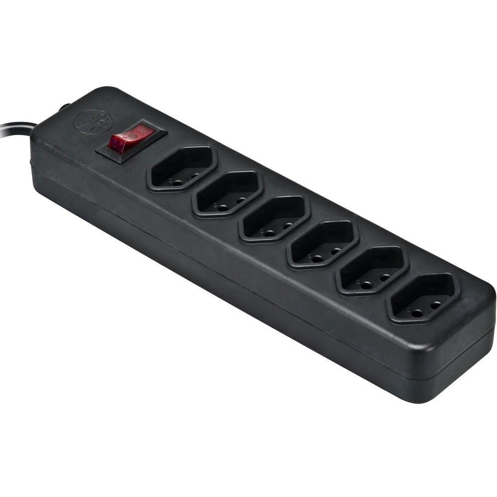 Imagem 2 de 2 do produto Lite Filtro de Linha 10A 6 Tomadas Novo Padrão Brasileiro PS601 Preto 53556