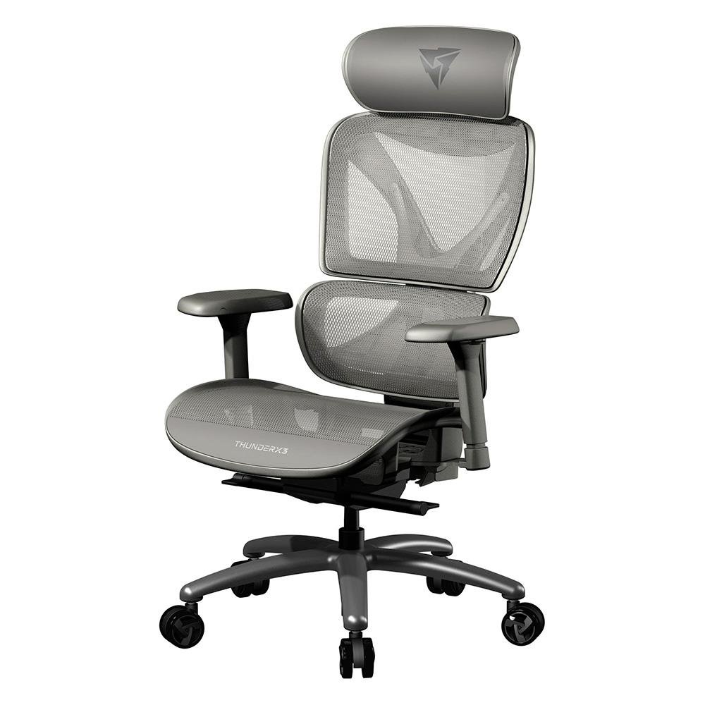 Cadeira Office ThunderX3 XTC Mesh, Até 150Kg, Reclinável, Braço 3D, Cilindro de Gás Classe 4, Nylon, Cinza - 80902