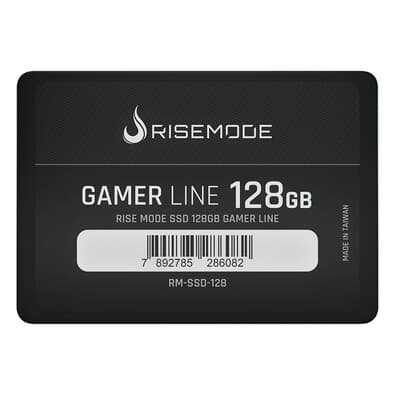 SSD Rise Mode Gamer Line, 128GB, SATA III, Leitura: 530MB/s, Gravação: 520MB/s, Preto - RM-SSD-128