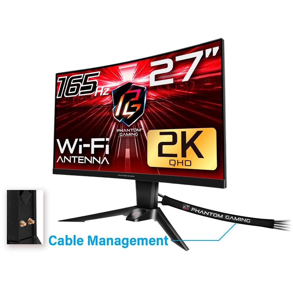 Monitor Gamer AsRock 27 QHD, 165Hz | KaBuM!