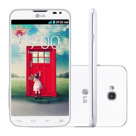 Smartphone LG L70 D325, Dual Core, Android 4.4, Tela IPS 4.5, 4GB, Camera 8MP, 3G, Dual Chip, Desbloqueado - Branco