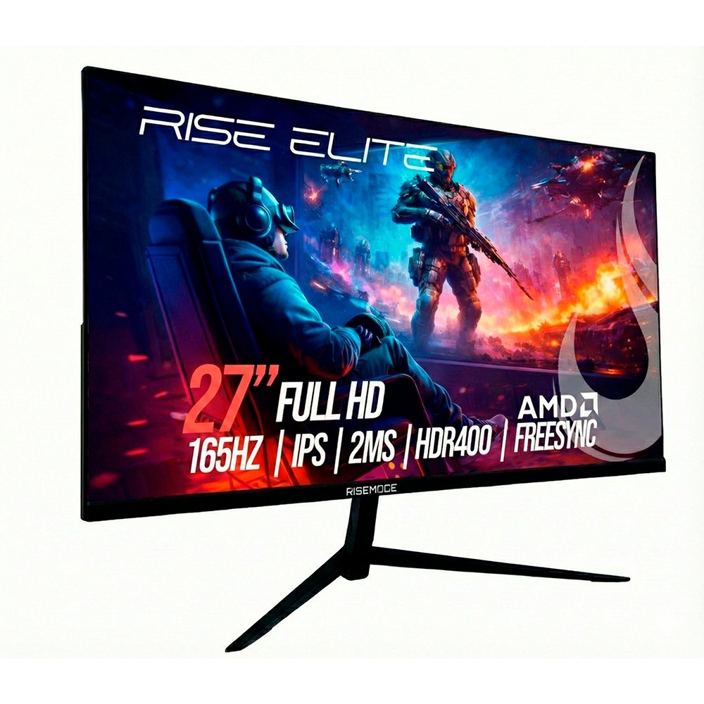 "Monitor Gamer Rise Mode Elite 27"", FHD, 165Hz, IPS, FreeSync, HDR 400, DisplayPort e HDMI, sRGB 99%, Preto - RM-MOG-27F165FH-B" - view 2