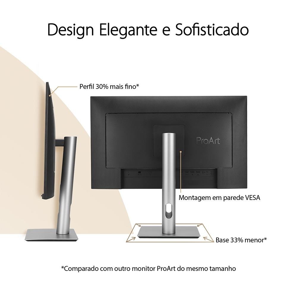 Monitor Profissional ASUS ProArt 32, 4K, IPS, HDR, USB-C, Altura Ajustável, Som Integrado - PA329CRV - view 3