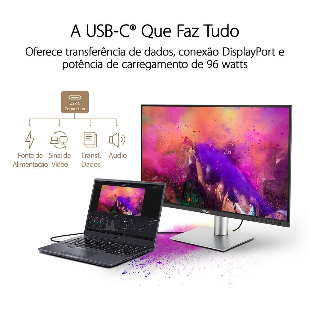 Monitor Profissional ASUS ProArt 32, 4K, IPS, HDR, USB-C, Altura Ajustável, Som Integrado - PA329CRV - view 4