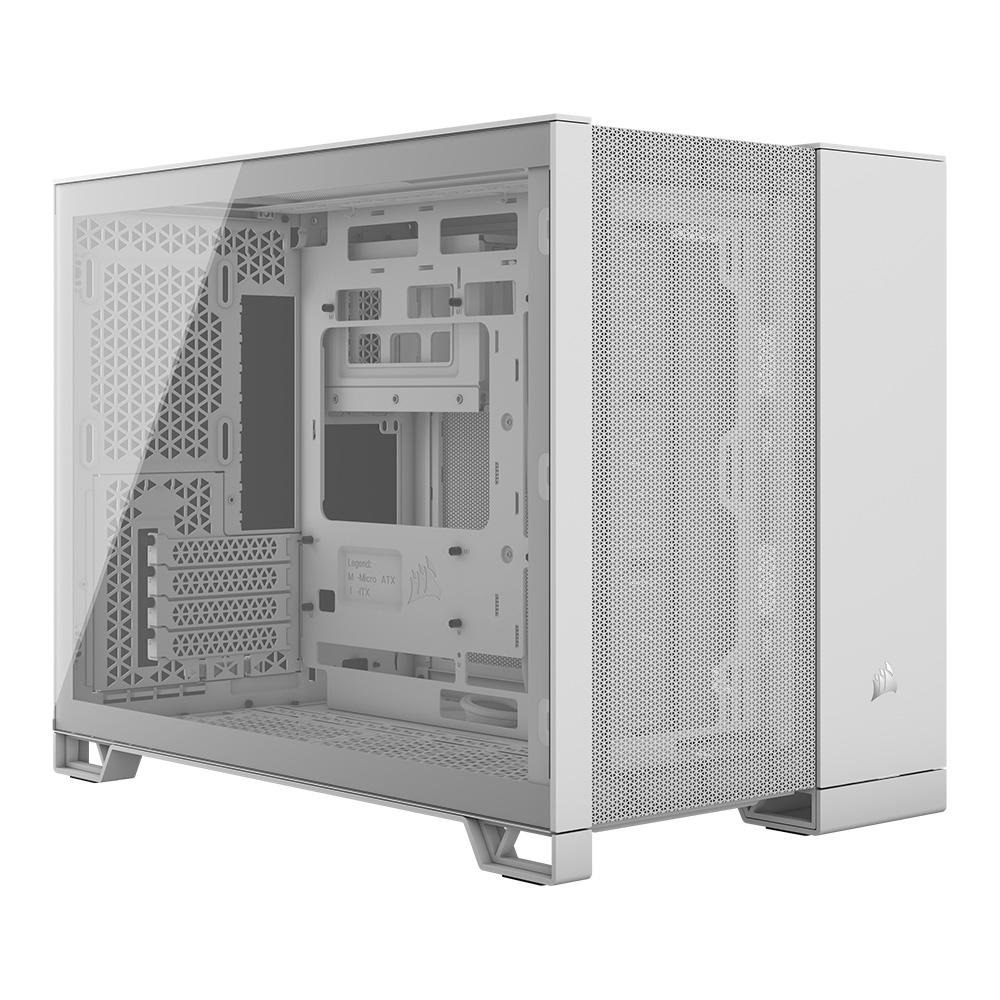 Gabinete Gamer Corsair 2500D, Mini-Tower, M-ATX, Lateral em Vidro Temperado, Sem FANs, Branco - CC-9011264-WW - view 2
