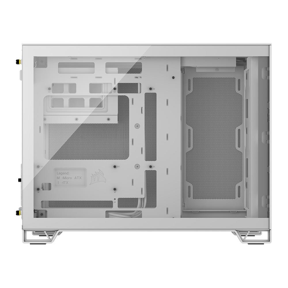 Gabinete Gamer Corsair 2500D, Mini-Tower, M-ATX, Lateral em Vidro Temperado, Sem FANs, Branco - CC-9011264-WW - view 7