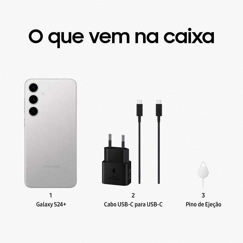Imagem 8 de 11 do produto Smartphone Samsung Galaxy S24+, Galaxy AI, Câmera Tripla 50MP, Tela de 6.7" 1-120Hz, 512GB, 12GB de RAM, eSIM, Cinza - SM-S926BZASZTO