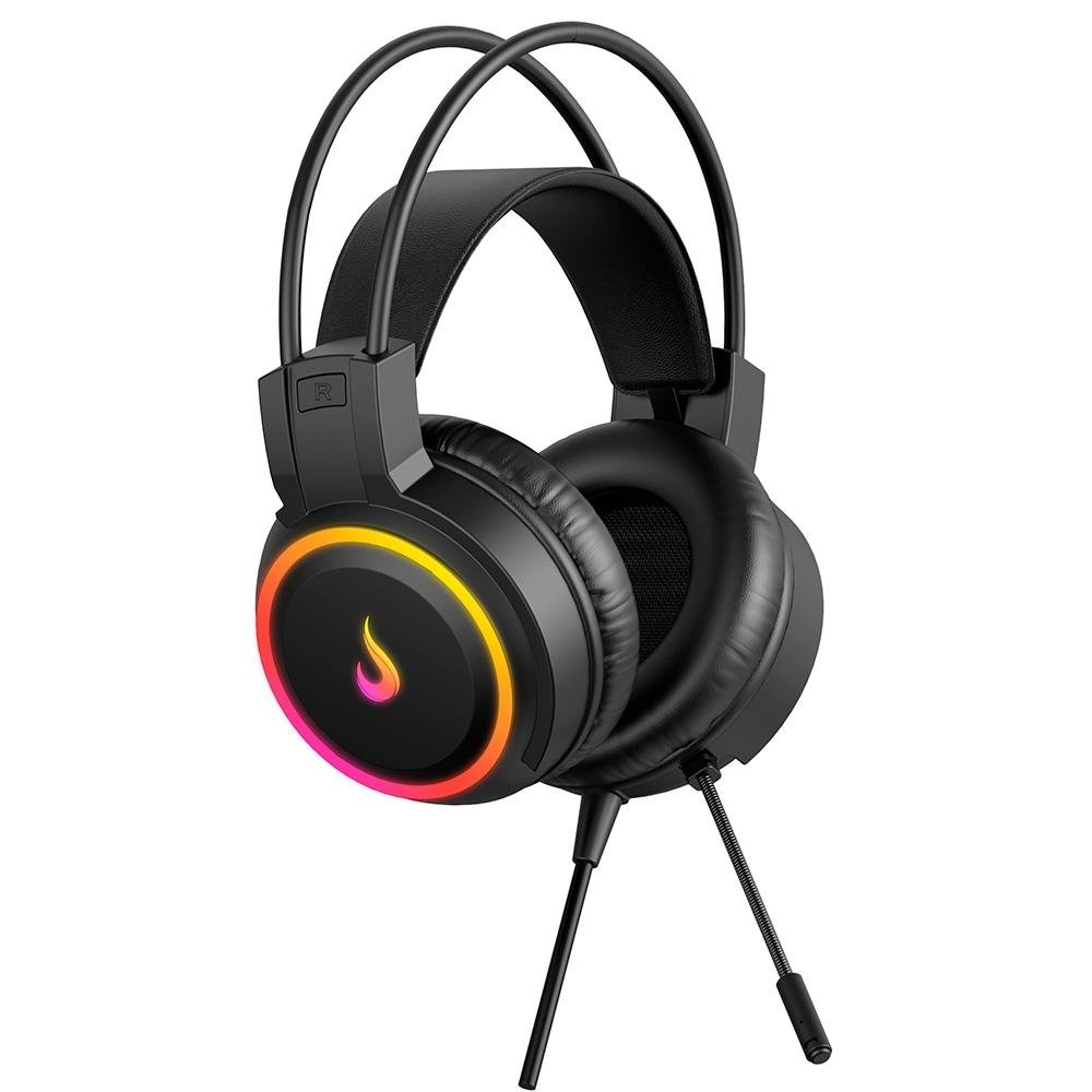 Headset Gamer Rise Mode Z2 LED RGB Rainbow, Driver 50mm, P2, USB, Preto - RM-HS-Z2-B - view 2