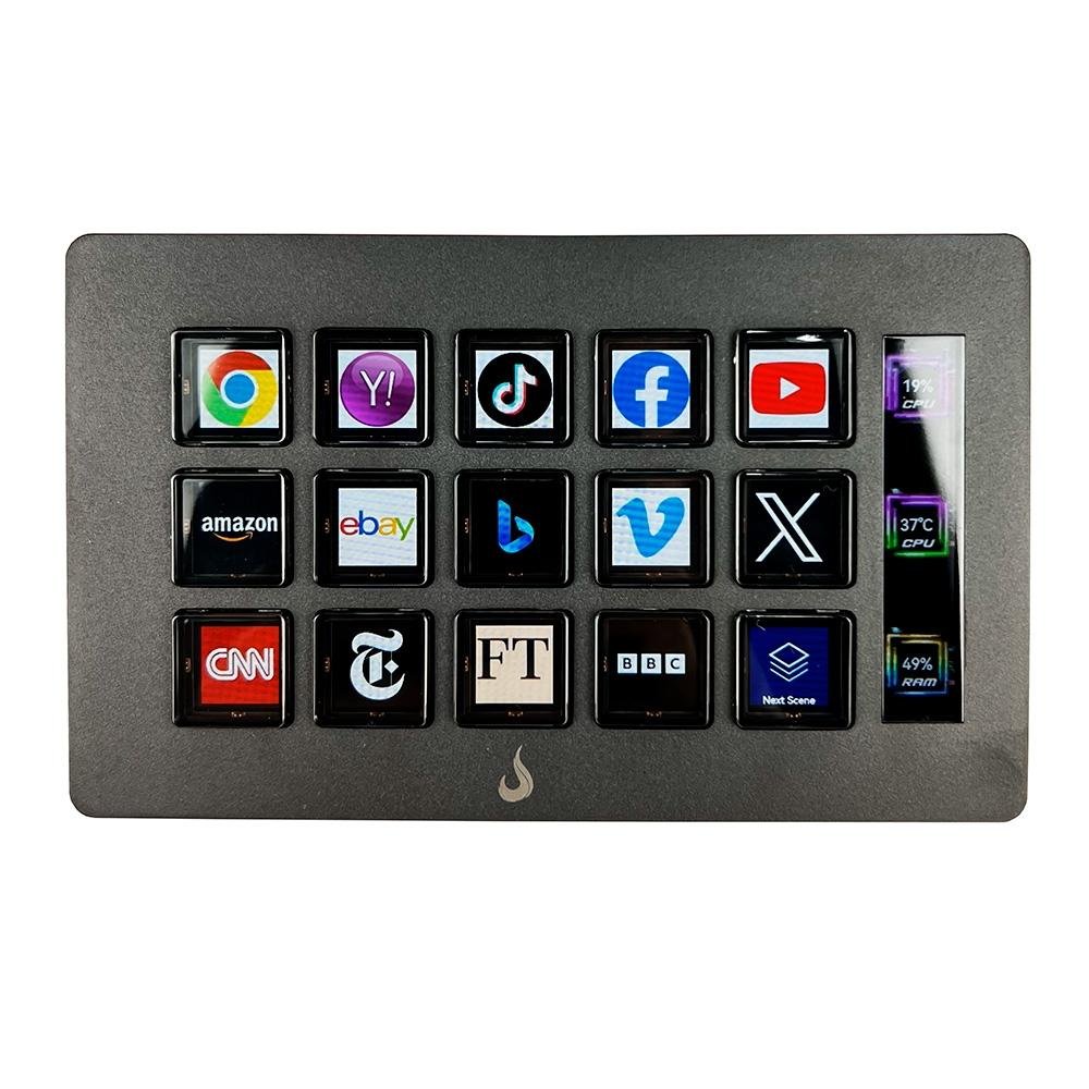 Mesa Controladora ( Balão.info) Streaming Vision 01, 15 Teclas LCD, USB, Preto - RM-MC-01-B - foto 2
