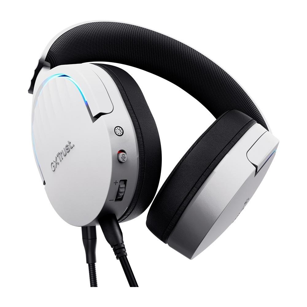 Imagem 3 de 4 do produto Headset Gamer GXTrust 490W Fayzo 7.1 Surround, RGB, Setup White, Branco - 25302